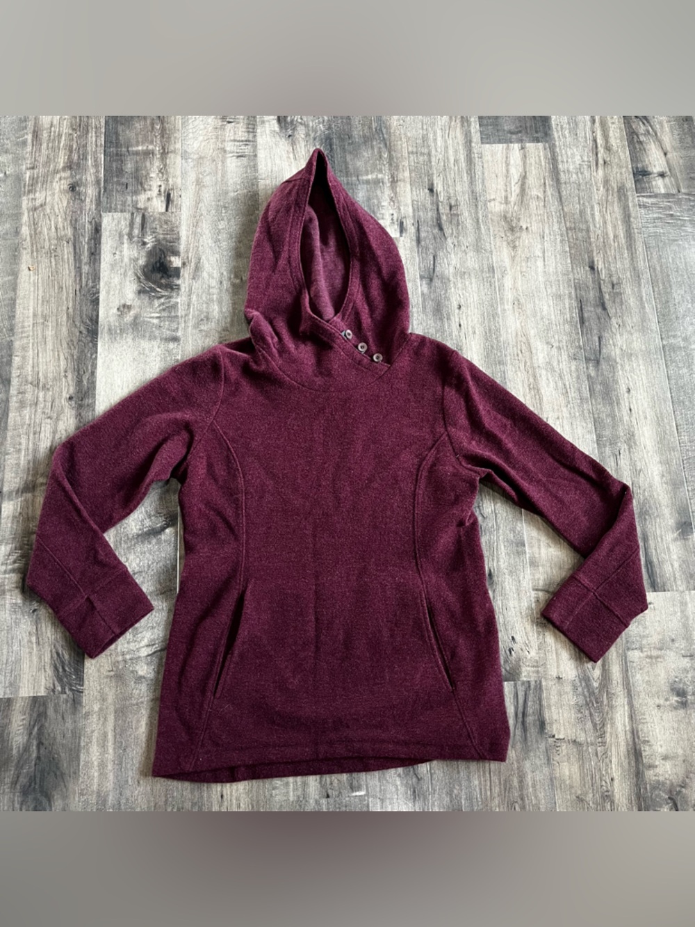 IBEX Women's Medium Reese merino wool hoodie sweater pullover Made In the USA